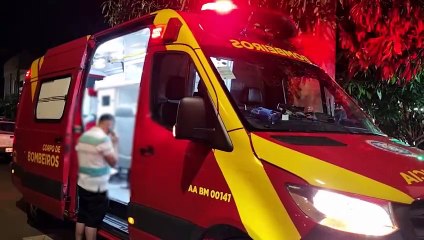 Motociclista é encaminhado à UPA após acidente no Bairro Santa Felicidade