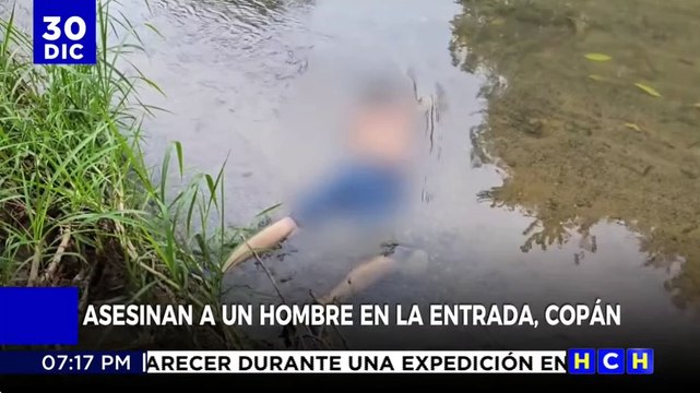 Pistoleros le quitan la vida a un hombre en un río en Copán