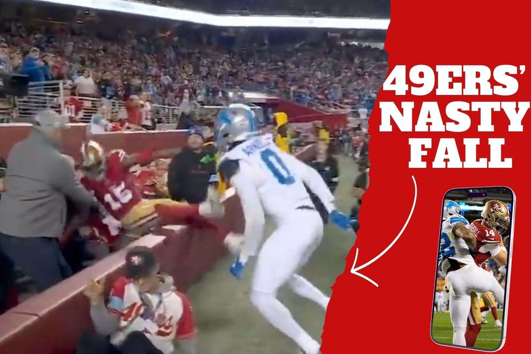 San Francisco 49ers wide receiver gets shoved into a guy in a wheelchair in the first row of Levi’s Stadium