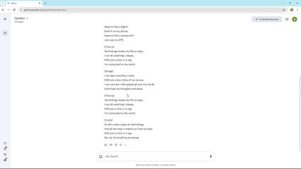 Google Gemini Course Section 41 Generating a Song