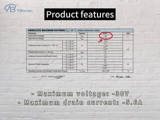 AP2327GN-HF-VB is a SOT23 package P-Channel field effect MOS tube