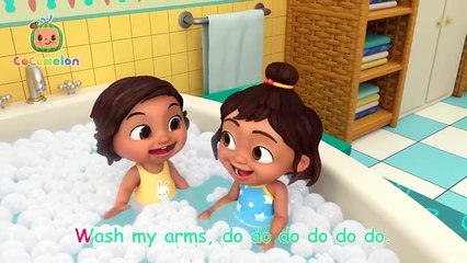 Bath Song!  with Nina! _ CoComelon Nursery Rhymes & Kids Songs