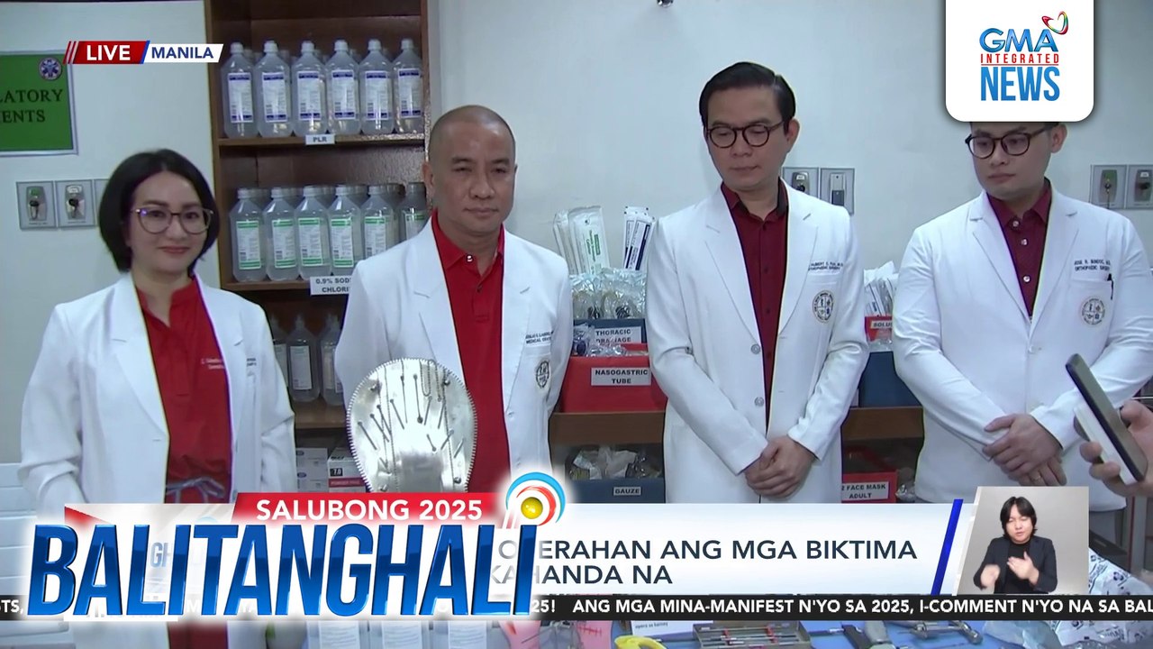 Mga gamit para operahan ang mga biktima ng paputok, nakahanda na ...