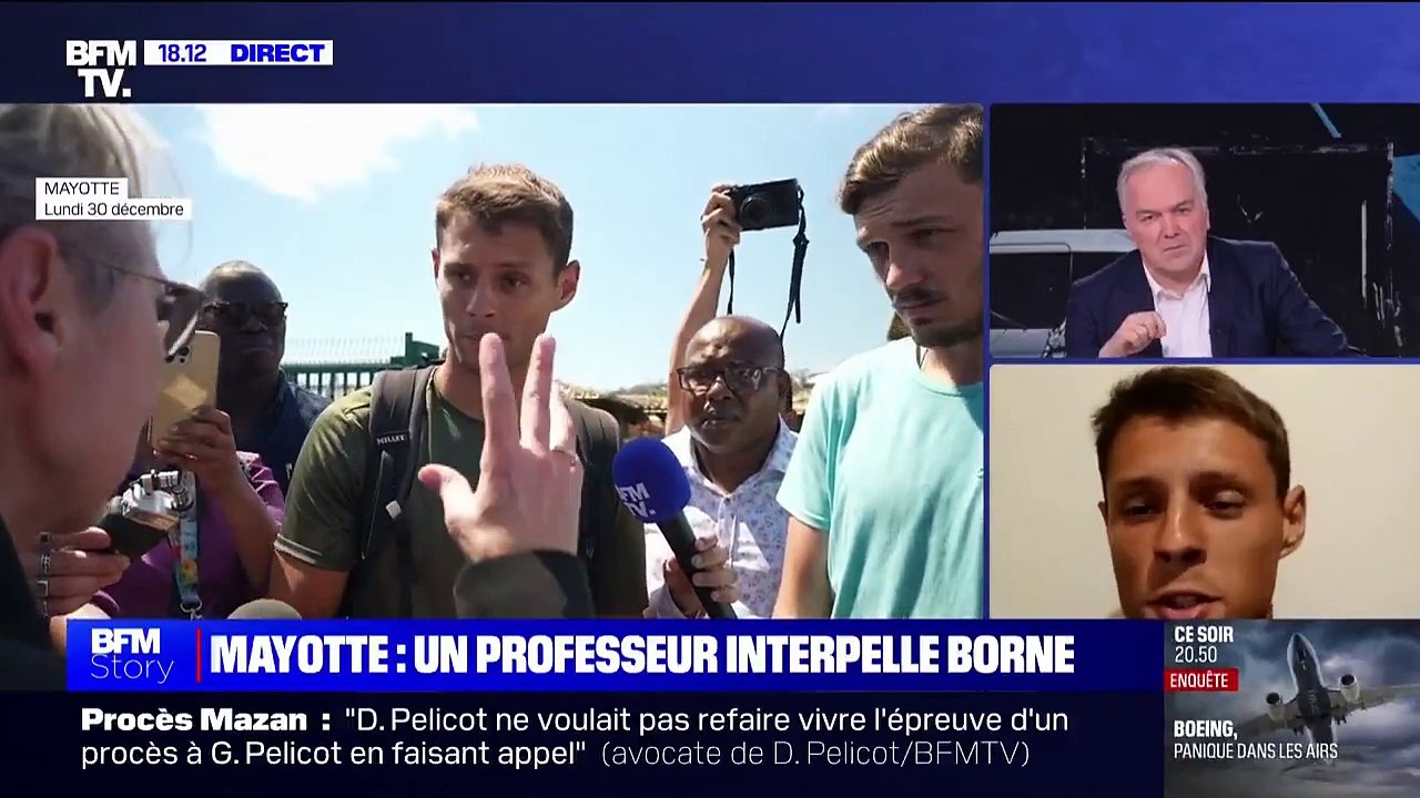 Mayotte : Le prof à qui Elisabeth Borne a tourné en refusant de l'écouter et de lui répondre, prend la parole : "En réalité, elle n'avait simplement aucune réponse à apporter"