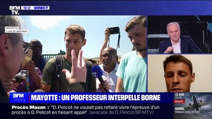 Mayotte : Le prof à qui Elisabeth Borne a tourné en refusant de l'écouter et de lui répondre, prend la parole : "En réalité, elle n'avait simplement aucune réponse à apporter"