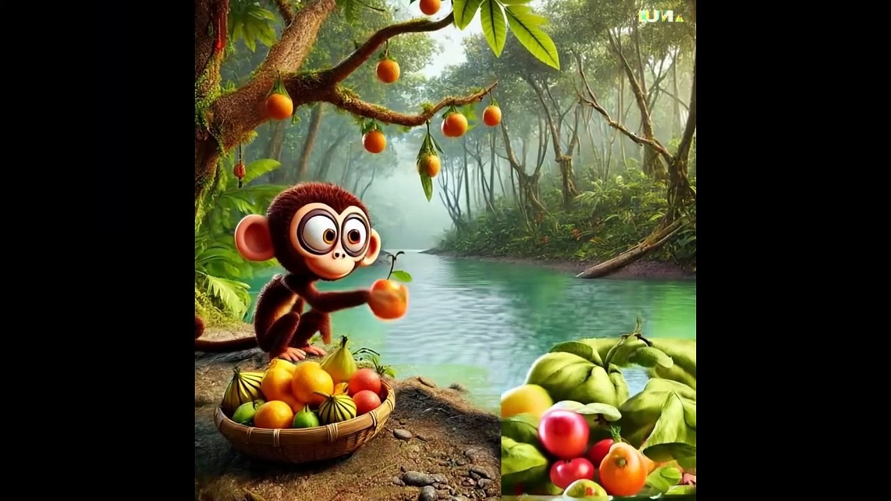 Monkey and the Crocodile: A Tale of Friendship and Wit  #kids #animation #cartoon 🌈✨🐾🌍❤️🐶🦈