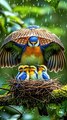 It's amazing 🐦 Bird! it's know how to protect his Babies from rain ☔.