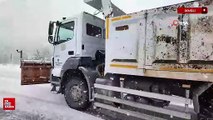 Denizli'de ekiplerin kar mesaisi