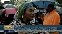 Manifestantes exigieron a la Fiscalía General de Ecuador la aparición de los 4 menores desaparecidos por fuerzas militares