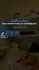 Every mistake teaches me something new