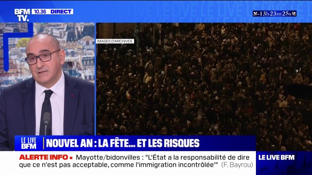 Nouvel An: 10.000 membres des forces de l'ordre mobilisés à Paris, c'est le même chiffre que l'an passé , affirme Laurent Nuñez, préfet de police de Paris