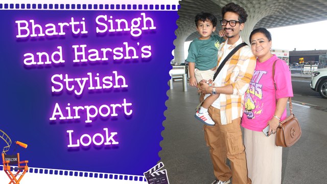 Bharti Singh And Harsh Limbachiyaa Spotted At Mumbai Airport In Stylish Way