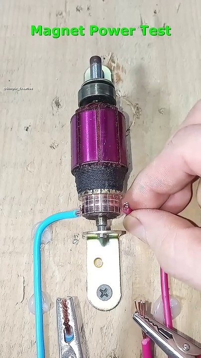 Amazing Tips and Hacks! 12v DC Motor Power Test Using Magnet #shorts #diy #tips #motor