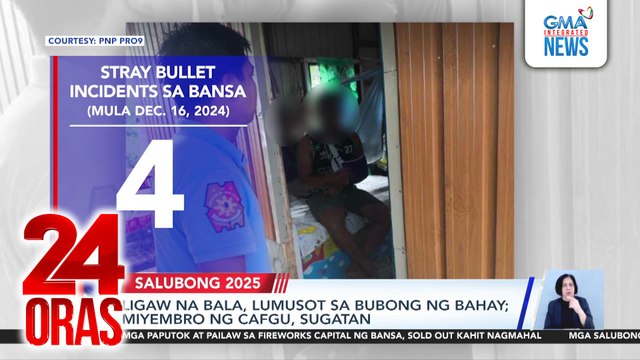 Ligaw na bala, lumusot sa bubong ng bahay; miyembro ng CAFGU, sugatan | 24 Oras