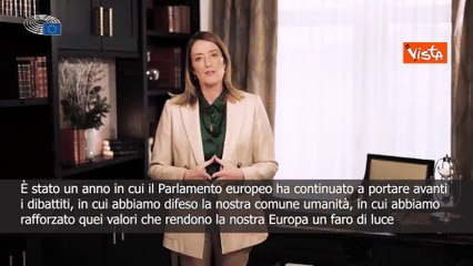 Metsola: Nel 2024 rafforzati i valori che rendono l'Europa una superpotenza di diritti