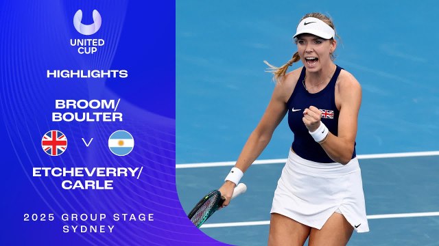 Broom & Boulter vs Etcheverry & Carle ( 7-6, 7-5) | United Cup 2025 | Grupo F, Fecha 2