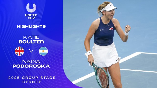 Katie Boulter vs Nadia Podoroska (6-2, 6-3) | United Cup 2025 | Grupo F, Fecha 2