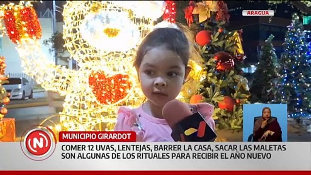 Aragüeños reciben el año nuevo con diversas tradiciones para la prosperidad y fortuna