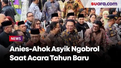 Momen Anies-Ahok Asyik Ngobrol Duduk Sebelahan Saat Acara Tahun Baru di Balai Kota
