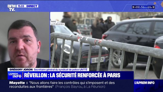 Nouvel An: Deux policiers sur trois seront engagés aujourd'hui , assure Grégory Joron, secrétaire général du syndicat de police UN1TÉ
