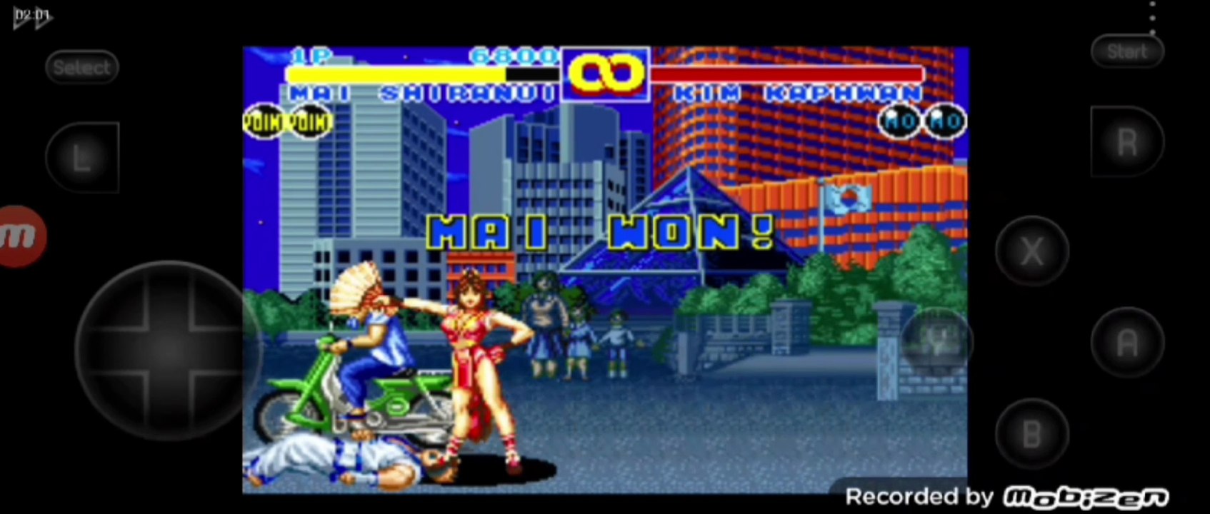 Fatal Fury 2 Mai Shiranui vs Kim Kaphwan luta completa
