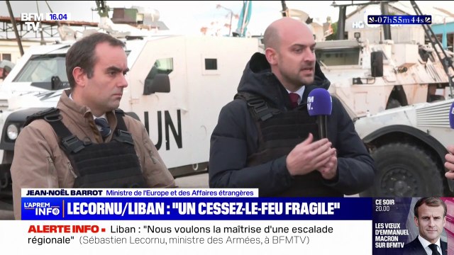 Liban: Il faut pérenniser ce cessez-le-feu , rappelle Jean-Noël Barrot, ministre de l'Europe et des Affaires étrangères