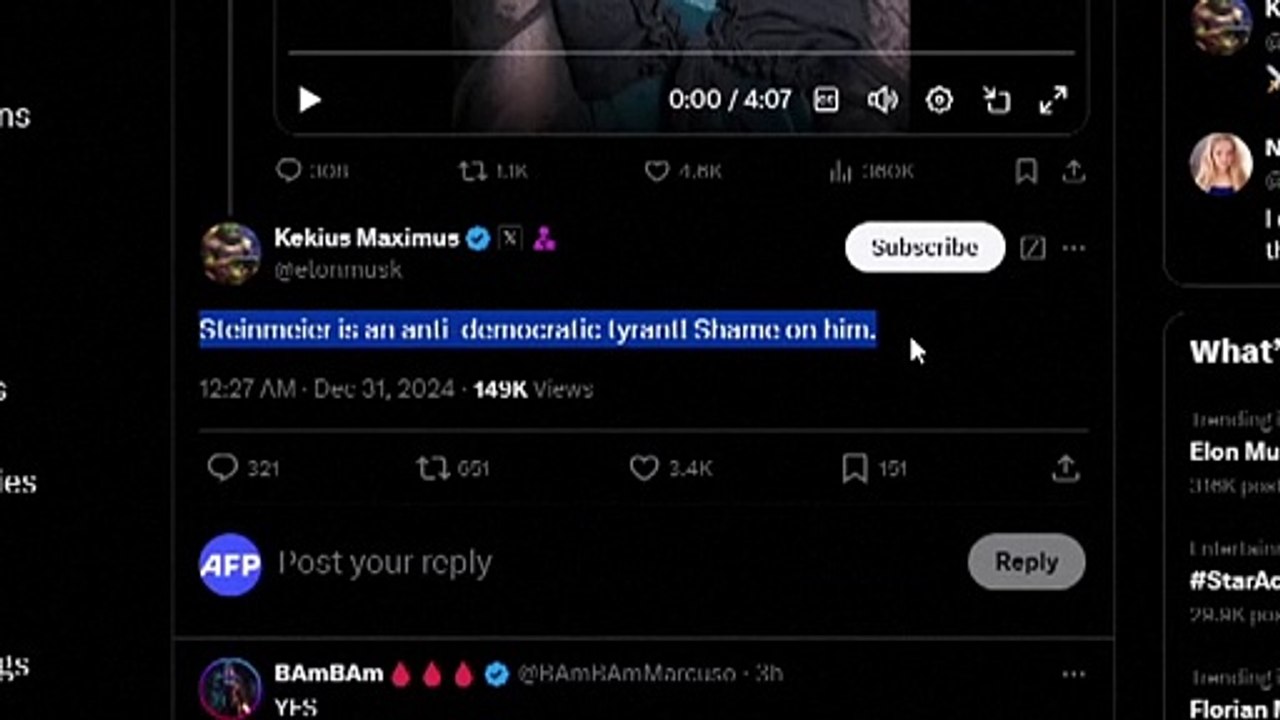 "antidemokratischer tyrann": musk beleidigt steinmeier