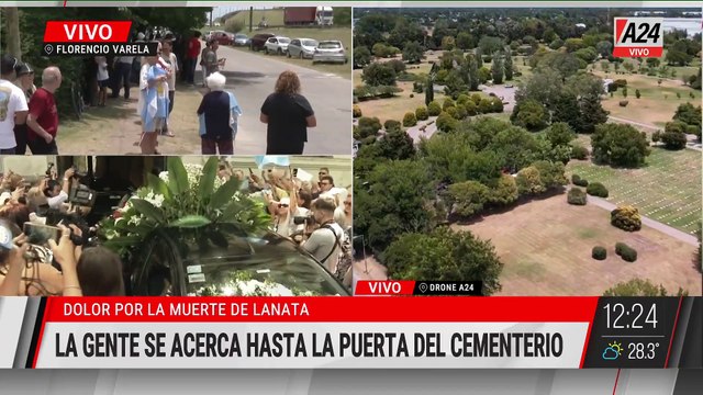 🔴 LA GENTE DESPIDE LOS RESTOS DE JORGE LANATA EN EL CEMENTERIO