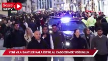 İstiklal Caddesi'nde yılbaşı yoğunluğu