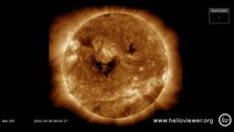 Spacecraft sees the Sun's 'sinister smile' in time for Halloween