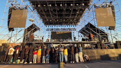 Olbia. Soundcheck dei Pinguini Tattici