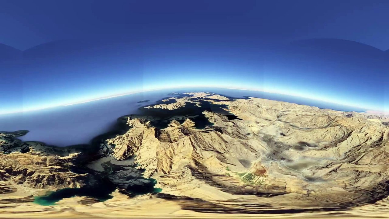 La penisola del Musandam, coi suoi fiordi, vista da Google Earth
