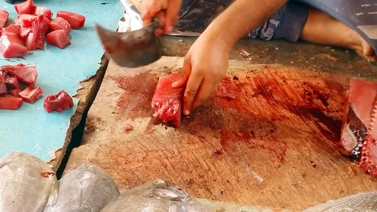 How to Cut Tuna Fish in the Indian Market