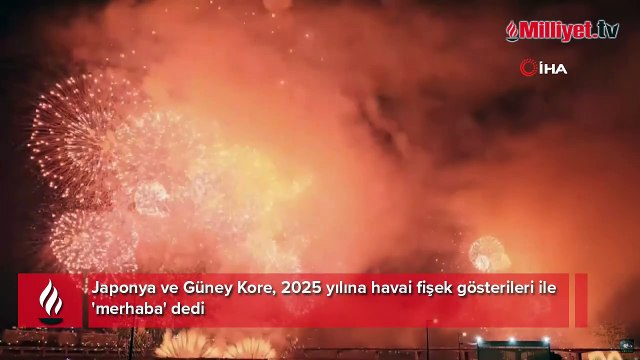 Japonya ve Güney Kore, 2025’e havai fişek gösterileri ile 'merhaba' dedi