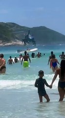 Policial em helicóptero deixa fuzil cair no mar de Cabo Frio