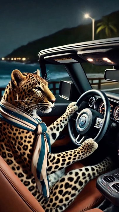 Cruising in Style Leopard’s Tropical Jeep Ride 🌴
