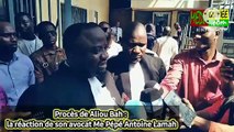 Procès de Aliou Bah : la réaction de son avocat Me Pépé Antoine Lamah