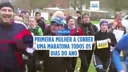Mulher que corre uma maratona todos os dias do ano bate recorde