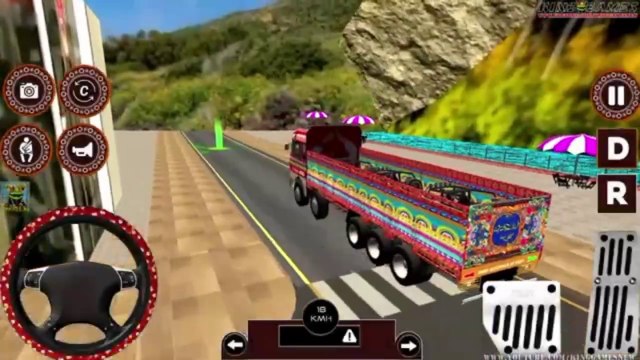 Indian lorry truck driving offroad gameplay