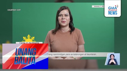 VP Sara Duterte – "Sama-sama nating harapin ang iba't ibang hamon na magpapatibay sa atin bilang isang bansa" | Unang Balita