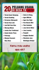 20 Peluang Usaha Di Desa Tahun 2025#usaha#wiraswasta