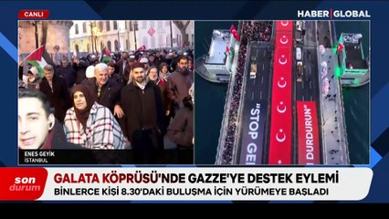 İstanbul'da Filistin'e destek yürüyüşü