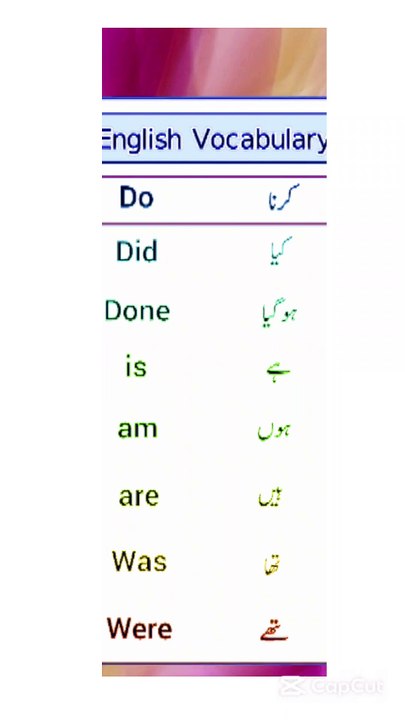 ENGLISH VOCABULARY