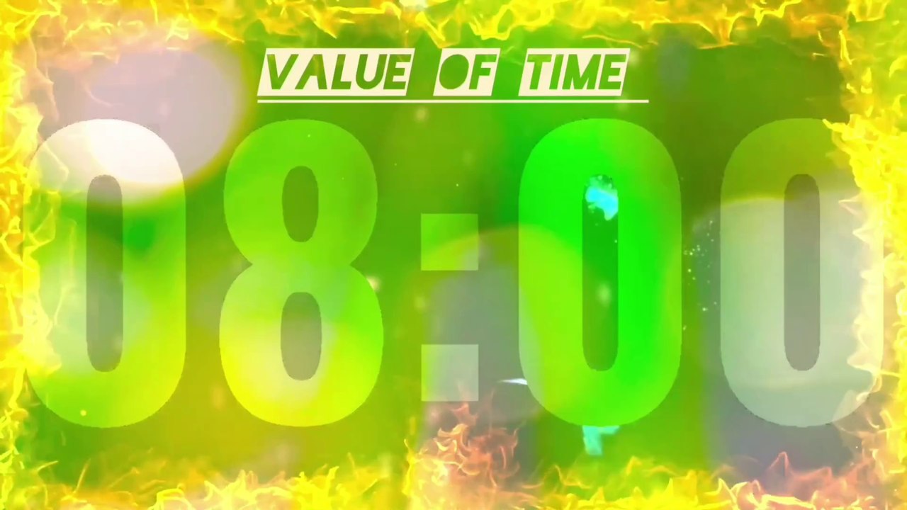 8 Minute Timer With Countdown in 4k