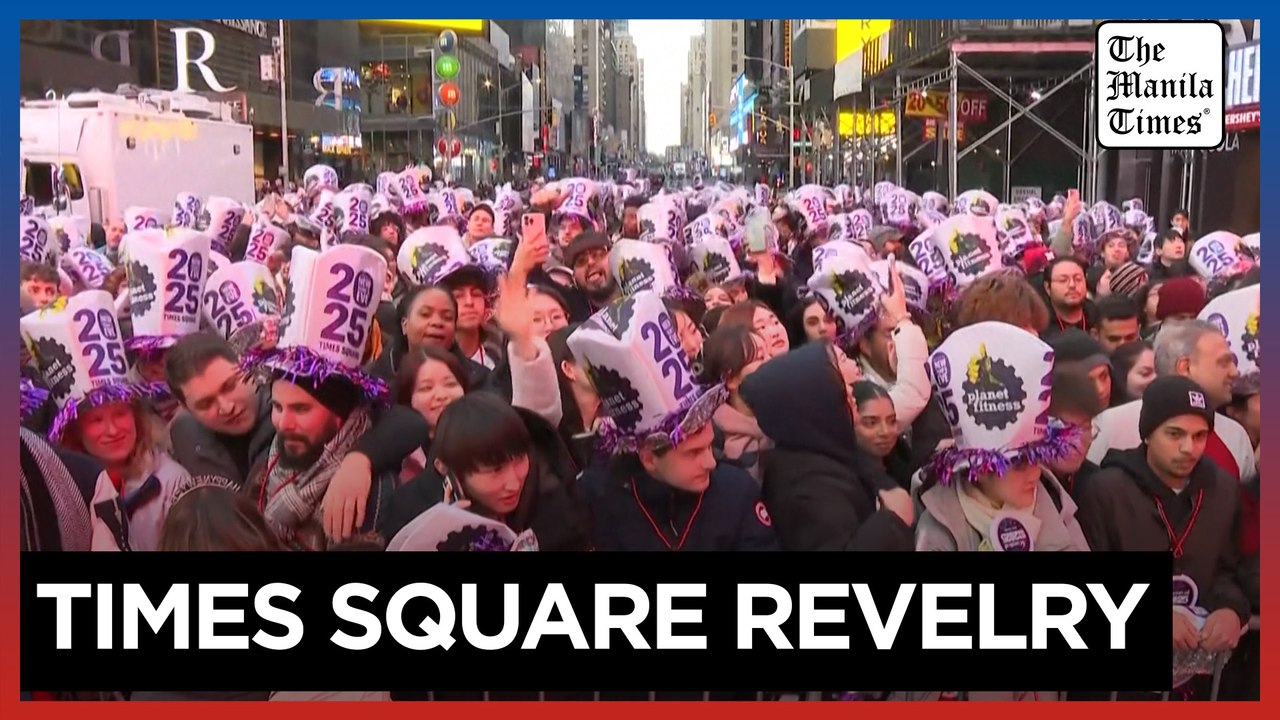 Revelers gather in New York's Times Square ahead of 2025 Ball Drop