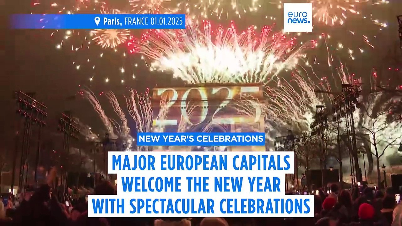 European countries welcome 2025 with celebrations and dazzling fireworks shows