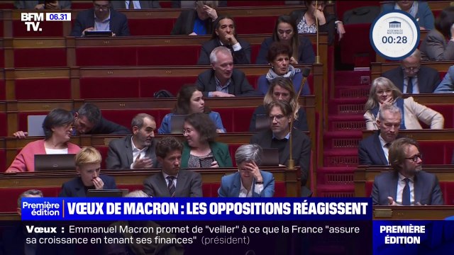 De gauche à droite, les oppositions réagissent après les vœux d'Emmanuel Macron