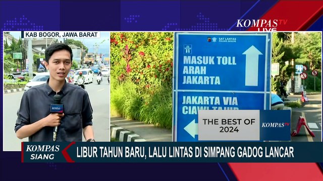 Libur Tahun Baru, Arus Lalu Lintas di Simpang Gadog Terpantau Lancar