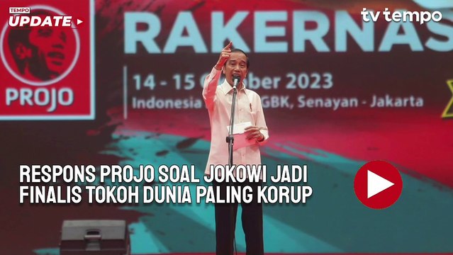 Respons Projo soal Jokowi Jadi Finalis Tokoh Dunia Paling Korup Versi OCCRP