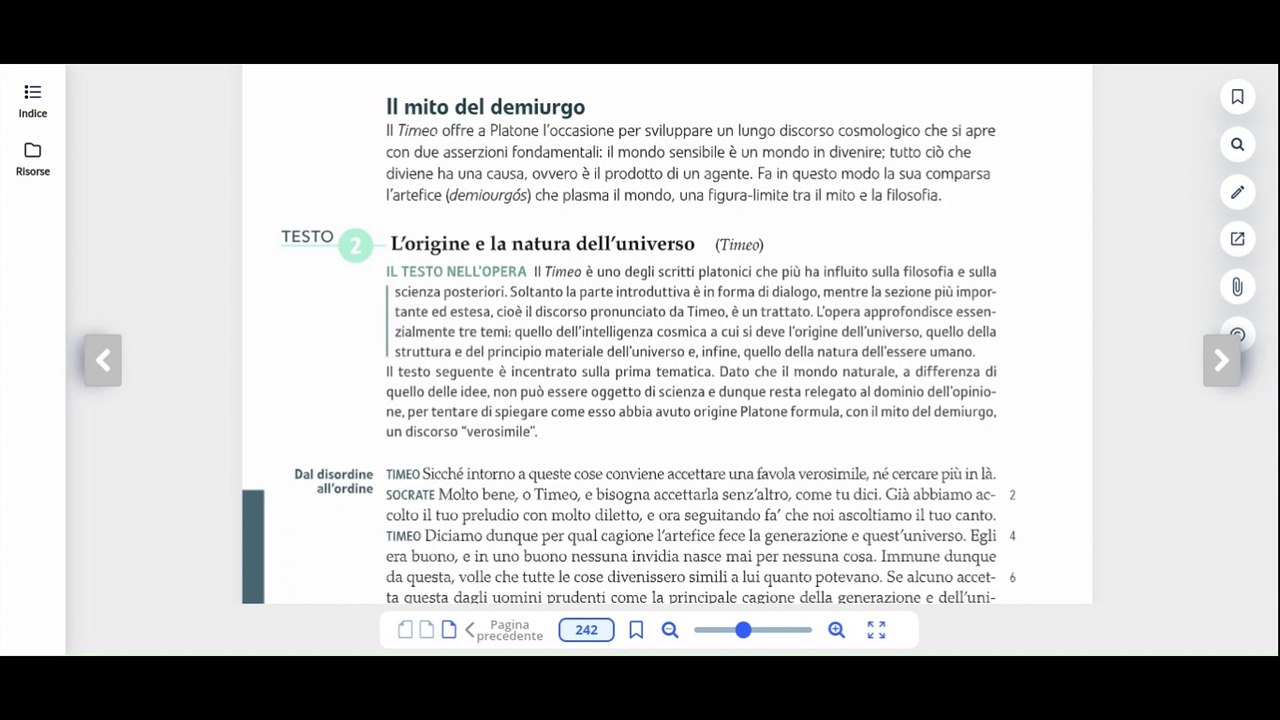 L’origine e la natura dell’universo - Il mito del demiurgo (Timeo)
